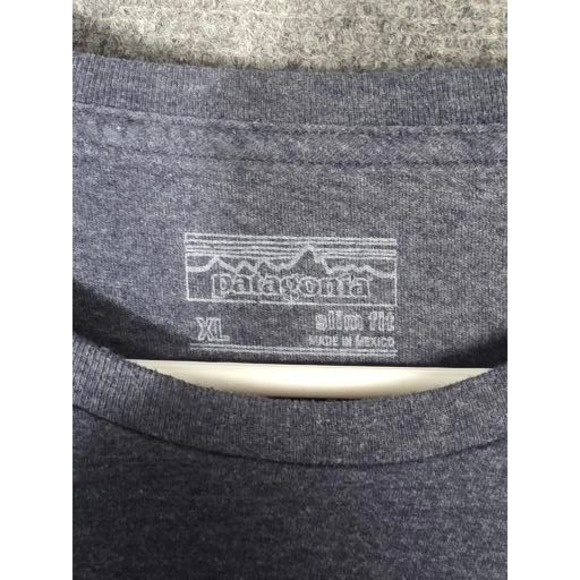 Patagonia Mens XL Slim Fit Graphic T-Shirt Gray Ventura CA Diamond Logo Casual - Picture 3 of 8